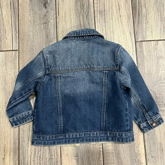 OshKosh B'gosh Genuine Kids Blue Denim Jacket Stylish Boys Size 3T EUC - Picture 3 of 4